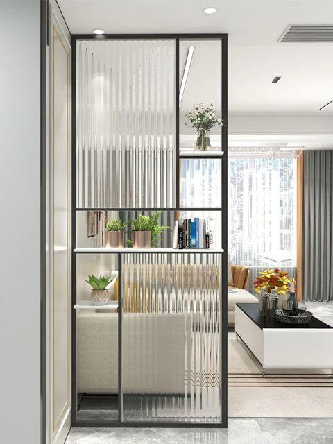 Ribbed Glass Partition